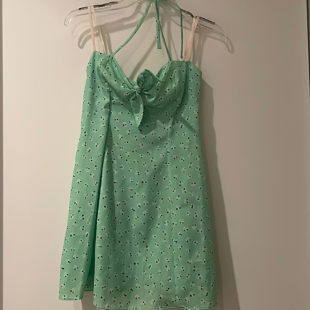 BCBGeneration halter dress with tie front